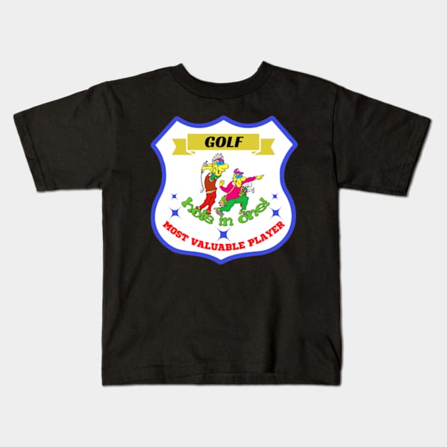 most valuable player Golf Kids T-Shirt by Aspectartworks